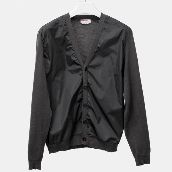 Prada Linea Rossa Grey Knit Nylon Cardigan